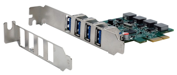 USB 3.2 Gen 1 PCIe Karte mit 4 Ports, 3A (Renesas)