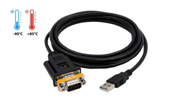USB 2.0 zu 1S Seriell RS-232 Port für -40°C bis +85°C (FTDI Chip-Set)