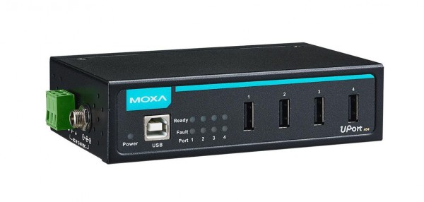 MOXA 4-Port USB 2.0 Metall HUB, ohne Netzteil