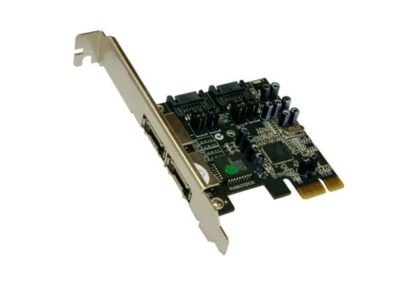 PCIe eSATA 2 RAID 0/1 Controller für 2+2 HDD