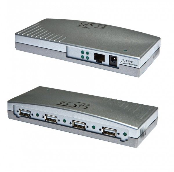 Ethernet 1Giga-LAN zu 4 x USB 2.0 Ports