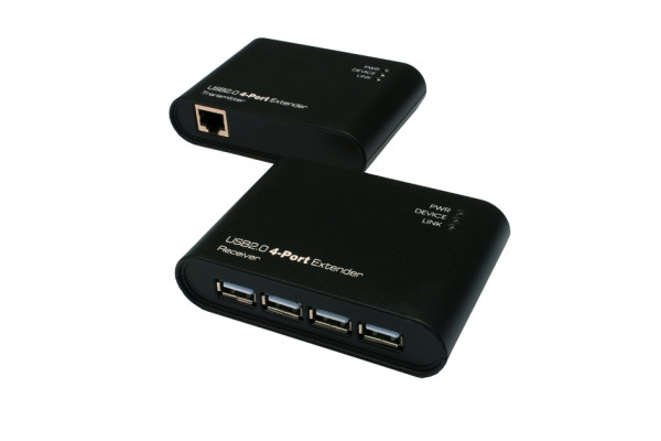 4 Port USB 2.0 Cat.5/6. Extender bis 50 m