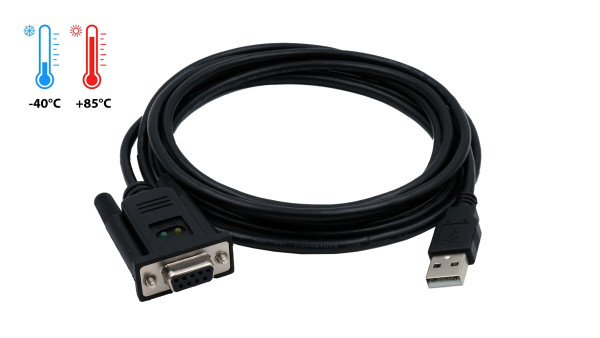 USB 2.0 zu 1S Seriell RS-232 Port Buchse für -40°C bis +85°C (FTDI Chipsatz)