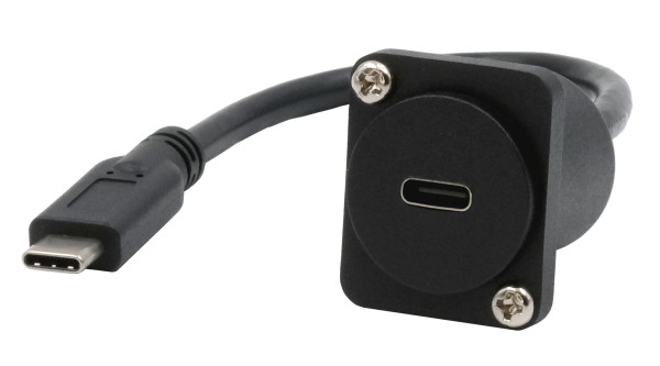 D-Typ Kabel-Adapter USB-C Buchse zu Stecker, USB 3.2 Gen 2, 20 cm