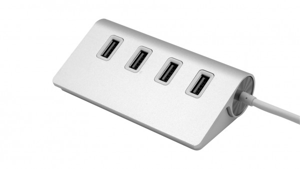 4 Port USB 3.2 Gen1 Metall HUB, mit elegantem Metall-Gehäuse