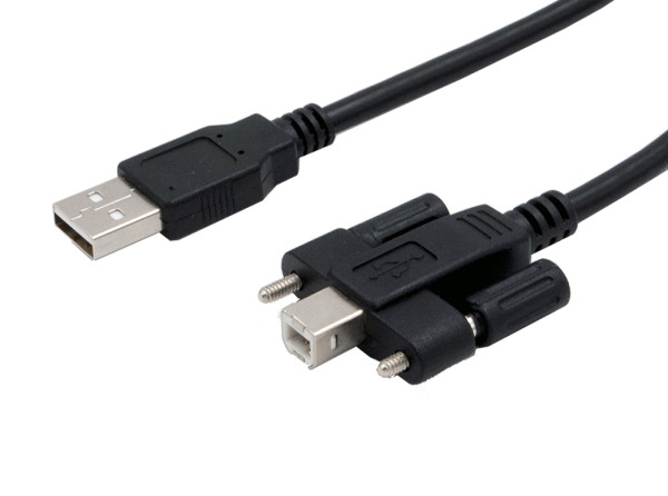 USB 2.0 Kabel A - B Verschraubt (2 m)