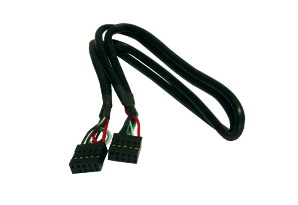 Internes Dual USB 2.0 Kabel,10 Pin Stecker, 40cm