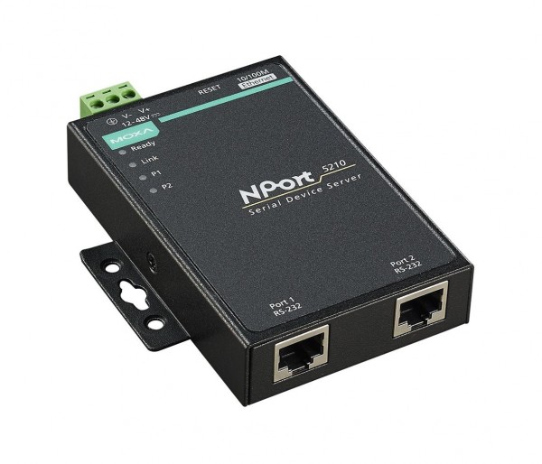 MOXA Serial Device Server 2x RS232, ohne Netzadapter