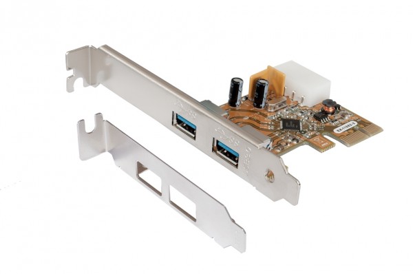PCIe USB 3.2 Gen1 Karte mit 2 Ports (Renesas Chip-Set)