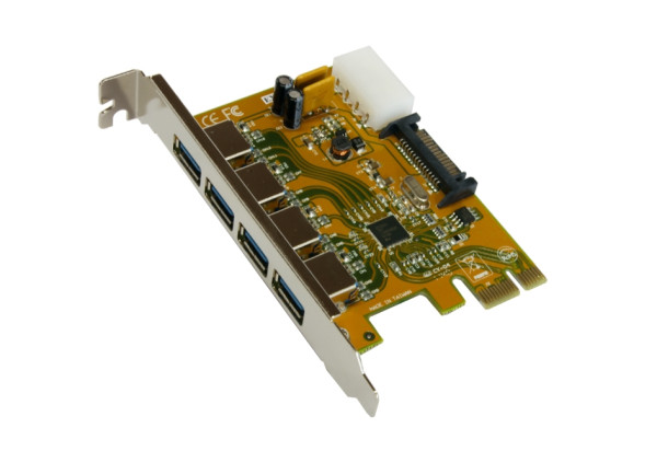 USB 3.2 Gen 1 PCIe Karte mit 4 Ports (Chipsatz Renesas)