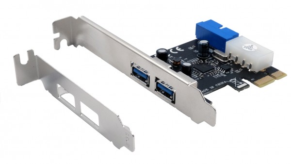 PCIe USB 3.2 Gen 1 Karte mit 2+2 Ports (VIA Chip-Set)