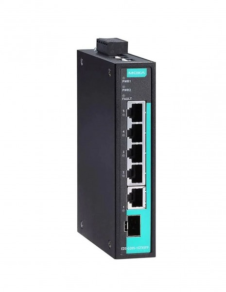 MOXA 5-Port Ethernet Switch - 4*10/100/1000Tx + 1*SFP
