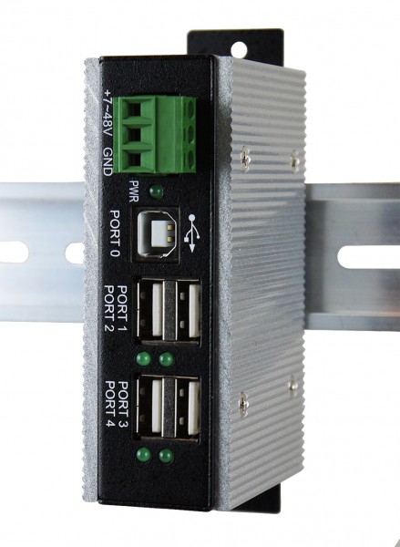 4 Port USB 2.0 Metall-HUB mit erweiterten Temperatur von -40°C bis +85°C