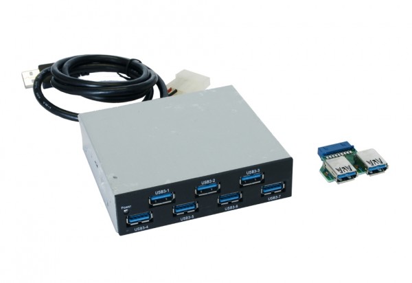 Interner 7 Port USB 3.2 Gen1 HUB für 3.5" Front-Einbau