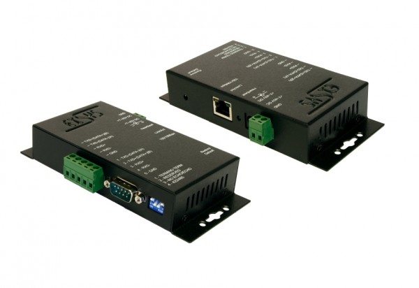 Ethernet zu 1x RS-422/485, Metall Gehäuse, Opto