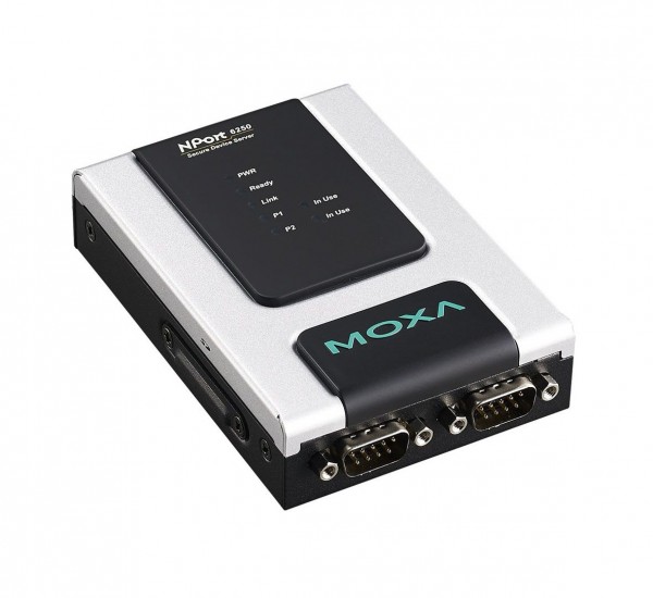 MOXA Secure Terminal Server 2x RS232/422/485, mit Netzadapter