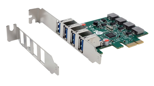 PCIe USB 3.2 Gen 1 Karte mit 4 Ports (VIA Chipsatz)