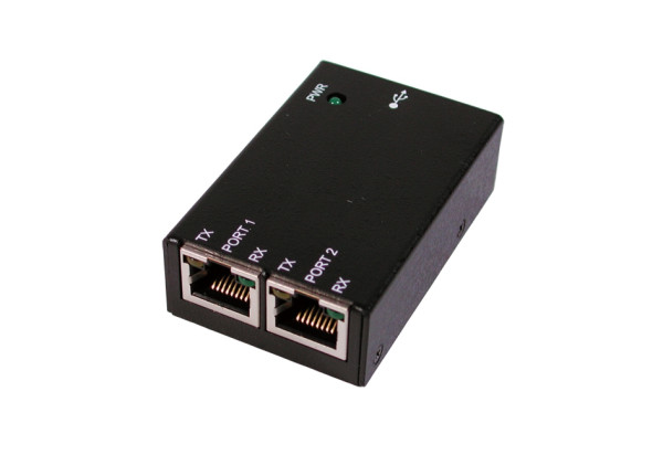 USB 2.0 zu 2S RS-232, Metallgehäuse, RJ-45