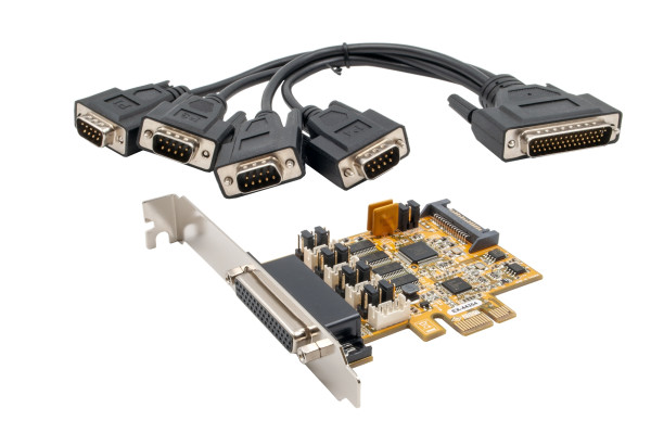 4S PCIe Seriell RS-232 inkl. LP Bügel, FTDI