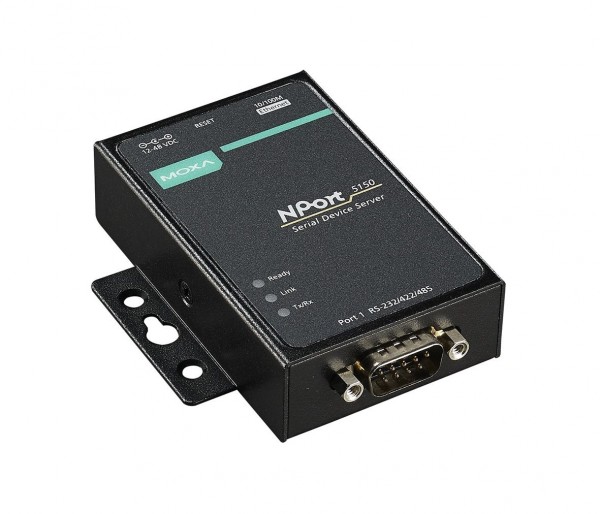 MOXA Serial Device Server 1x RS232/422/485, mit Netzadapter