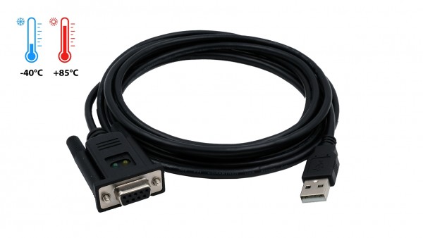 USB 2.0 zu 1S Seriell RS-232 Port Buchse für -40°C bis +85°C (FTDI Chip-Set)