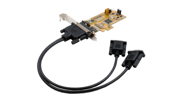 PCI 2S Seriell RS-232/422/485 Karte mit Surge Protection inklusive LP Bügel (ASIX Chip-Set)