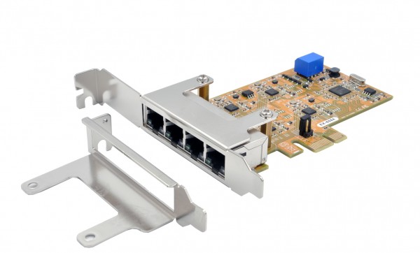 PCIe Quad Netzwerk-Karte mit 4 x 1Gigabit (USB)