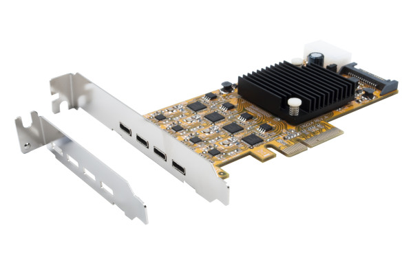 USB 3.2 Gen 1 Quad PCIe x4 Karte (Renesas), C-Anschluss
