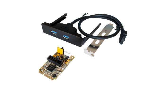 Mini PCIe USB 3.2 Gen 1 Karte mit 2 Ports (Renesas)