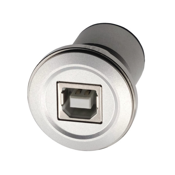 Einbau-Adapter Metall USB B Buchse zu B Buchse, USB 2.0