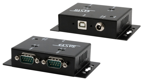 USB 2.0 zu 2S RS-232, Metallgehäuse,Verschraubbar